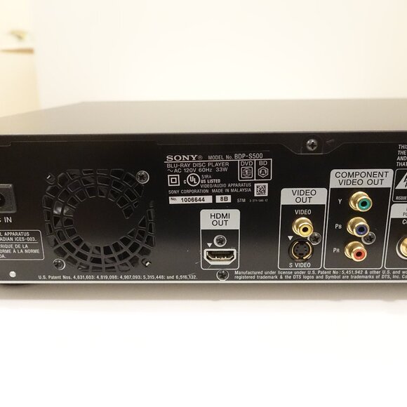 SOLD - Sony Blu-Ray Disc/DVD/CD Player BDP-S500 Tested Works Nicely Perfect Cond - Picture 12 of 13